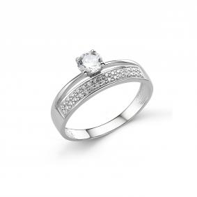 Серебряное кольцо Дар К-3495рс200 с фианитом К-3495рс200 фото
