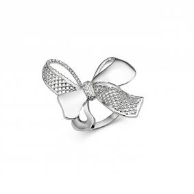 Серебряное кольцо Дар К-3584р00 с фианитом К-3584р00 фото