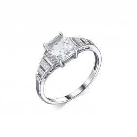 Серебряное кольцо Дар К-3715рс42900 с фианитом и горным хрусталём К-3715рс42900 фото