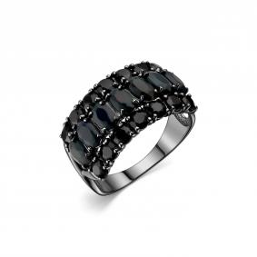Серебряное кольцо Дар К-3750чрс11716416 с опалом и шпинелью К-3750чрс11716416 фото