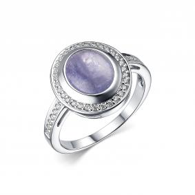 Серебряное кольцо Дар К-3787рк46400 с фианитом и танзанитом К-3787рк46400 фото