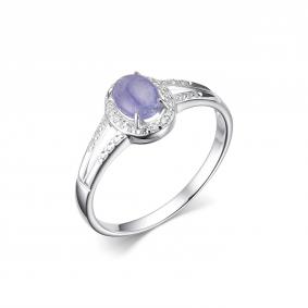 Серебряное кольцо Дар К-3803рк46400 с фианитом и танзанитом К-3803рк46400 фото