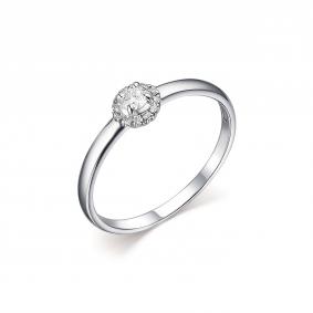 Серебряное кольцо Дар К-3808рс1612800 с фианитом и муассанитом К-3808рс1612800 фото
