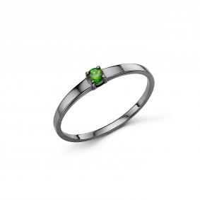 Серебряное кольцо Дар К-3887чрс487 с хромдиопсидом К-3887чрс487 фото