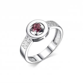 Серебряное кольцо Дар К-3906рс41000 с фианитом и родолитом К-3906рс41000 фото