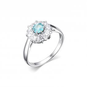 Серебряное кольцо Дар К-3912рс46900 с фианитом и апатитом К-3912рс46900 фото