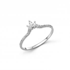 Серебряное кольцо Дар К-3922/2рс200 с фианитом К-3922/2рс200 фото