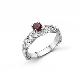 Серебряное кольцо Дар К-3961рс410 с родолитом К-3961рс410 фото