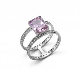 Серебряное кольцо Дар К-3987рс2D7100 с фианитом К-3987рс2D7100 фото