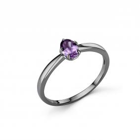 Серебряное кольцо Дар К-4005чрс401 с аметистом К-4005чрс401 фото