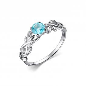 Серебряное кольцо Дар К-4015рс46900 с фианитом и апатитом К-4015рс46900 фото