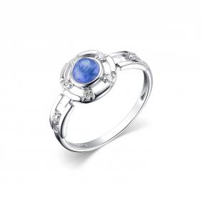 Серебряное кольцо Дар К-4058рк46400 с фианитом и танзанитом К-4058рк46400 фото