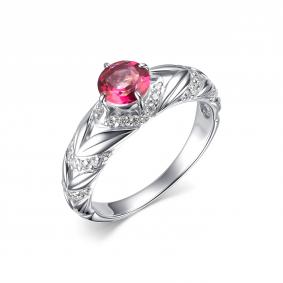 Серебряное кольцо Дар К-4106рс413100 с топазом и фианитом К-4106рс413100 фото