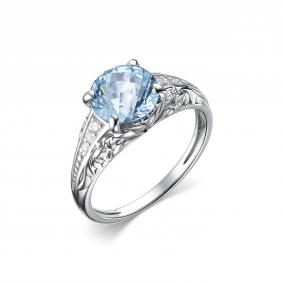 Серебряное кольцо Дар К-4111рс40200 с топазом и фианитом К-4111рс40200 фото