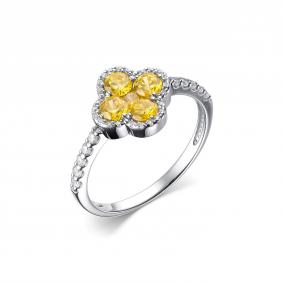 Серебряное кольцо Дар К-4113рс27400 с фианитом К-4113рс27400 фото