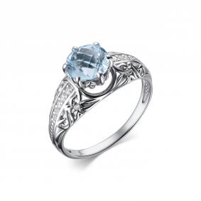 Серебряное кольцо Дар К-4115рс40200 с топазом и фианитом К-4115рс40200 фото