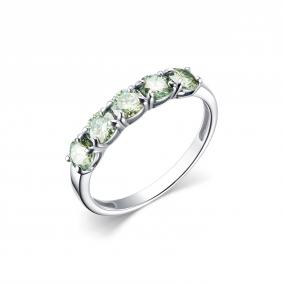 Серебряное кольцо Дар К-5055рс16139 с Параиба и муассанитом К-5055рс16139 фото
