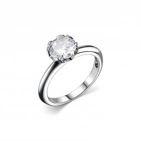Серебряное кольцо Дар К-5067рс16128 с муассанитом К-5067рс16128 фото