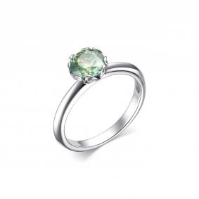 Серебряное кольцо Дар К-5067рс16139 с Параиба и муассанитом К-5067рс16139 фото