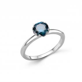 Серебряное кольцо Дар К-5067рс16156 с сапфиром и муассанитом К-5067рс16156 фото