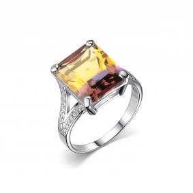Серебряное кольцо Дар К-5068рс526200 с фианитом, кварцем и аметрином К-5068рс526200 фото