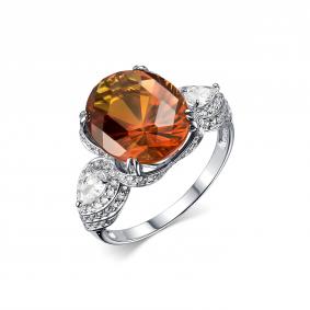 Серебряное кольцо Дар К-5075рс363200 с фианитом, ситаллом и морганитом К-5075рс363200 фото