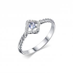 Серебряное кольцо Дар К-5083рс46400 с фианитом и танзанитом К-5083рс46400 фото
