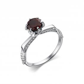 Серебряное кольцо Дар К-5087рс40400 с фианитом и гранатом К-5087рс40400 фото