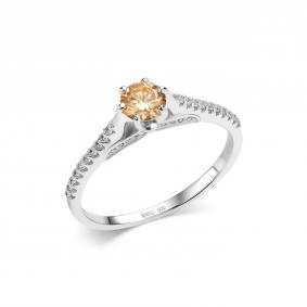 Серебряное кольцо Дар К-5088рс162000 с фианитом и муассанитом К-5088рс162000 фото