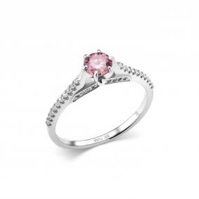 Серебряное кольцо Дар К-5088рс167100 с фианитом и муассанитом К-5088рс167100 фото