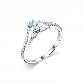 Серебряное кольцо Дар К-5088рс40200 с топазом и фианитом К-5088рс40200 фото