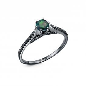 Серебряное кольцо Дар К-5088чрс11716416 с опалом и шпинелью К-5088чрс11716416 фото