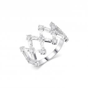 Серебряное кольцо Дар К-5095рс200 с фианитом К-5095рс200 фото
