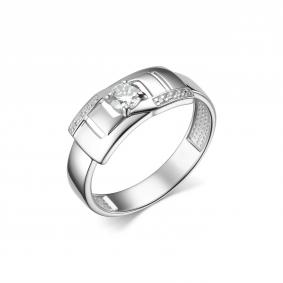 Серебряное кольцо Дар К-5096рс16128 с фианитом и муассанитом К-5096рс16128 фото