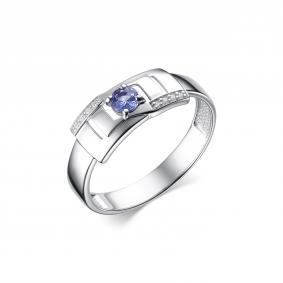 Серебряное кольцо Дар К-5096рс46400 с фианитом и танзанитом К-5096рс46400 фото