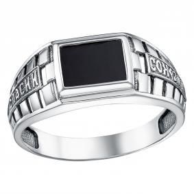 Кольцо из черненого серебра Высоковы 585 К-51-Ч с ониксом К-51-Ч фото