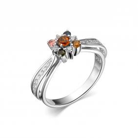 Серебряное кольцо Дар К-5108рс42800 с фианитом и турмалином К-5108рс42800 фото