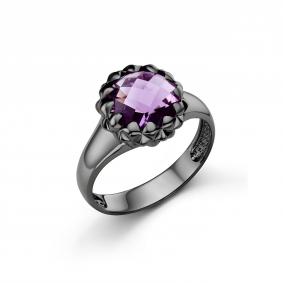 Серебряное кольцо Дар К-5122чрс401 с аметистом К-5122чрс401 фото
