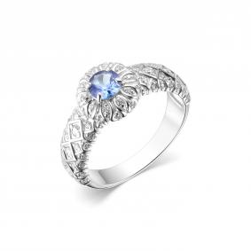 Серебряное кольцо Дар К-5138рс46400 с фианитом и танзанитом К-5138рс46400 фото