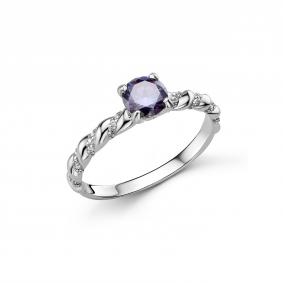 Серебряное кольцо Дар К-5139рс1616300 с фианитом и муассанитом К-5139рс1616300 фото