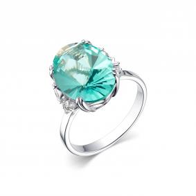 Серебряное кольцо Дар К-5146рс3149200 с фианитом и ситаллом К-5146рс3149200 фото