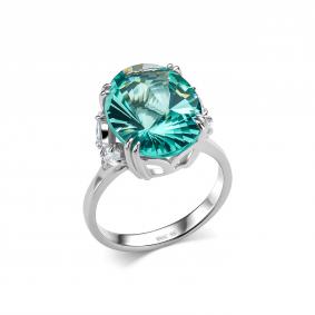 Серебряное кольцо Дар К-5146рс3149200/2 с фианитом и ситаллом К-5146рс3149200/2 фото