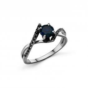 Серебряное кольцо Дар К-5157чрс11716216 с фианитом и опалом К-5157чрс11716216 фото