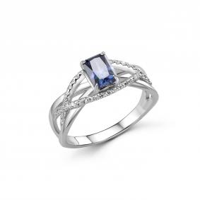 Серебряное кольцо Дар К-5160рс1616300 с фианитом и муассанитом К-5160рс1616300 фото