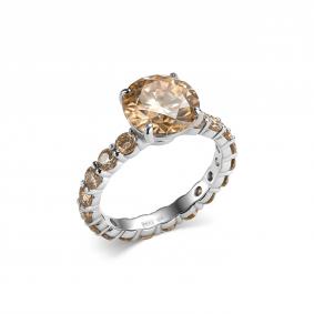 Серебряное кольцо Дар К-5165рс1620 с муассанитом К-5165рс1620 фото