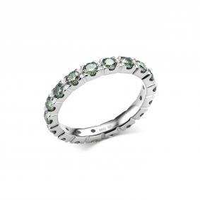 Серебряное кольцо Дар К-5183рс16139 с Параиба и муассанитом К-5183рс16139 фото