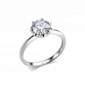 Серебряное кольцо Дар К-5186рс16128 с муассанитом К-5186рс16128 фото
