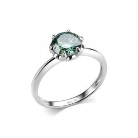 Серебряное кольцо Дар К-5186рс16139 с Параиба и муассанитом К-5186рс16139 фото