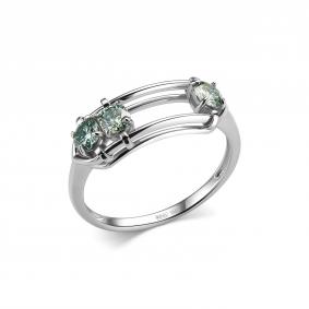Серебряное кольцо Дар К-5187рс16139 с Параиба и муассанитом К-5187рс16139 фото