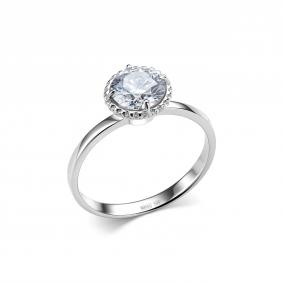 Серебряное кольцо Дар К-5192рс1612800 с фианитом и муассанитом К-5192рс1612800 фото